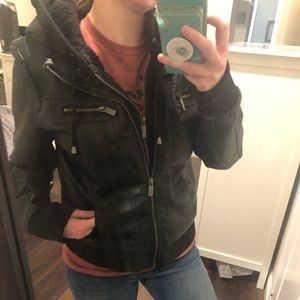 Black Faux Leather Jacket